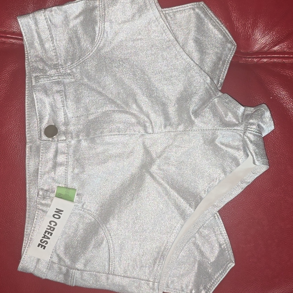 Metallic Pleather Mini Bodycon Boy Shorts